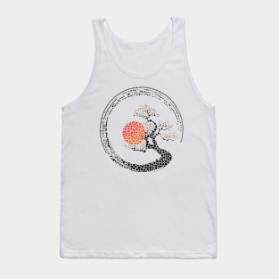 Dot Art Enso Circle and Bonsai Tree Tank Top